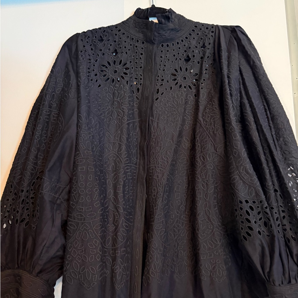 Kobi Halperin Black Eyelet Blouse